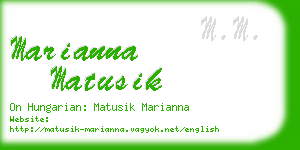 marianna matusik business card